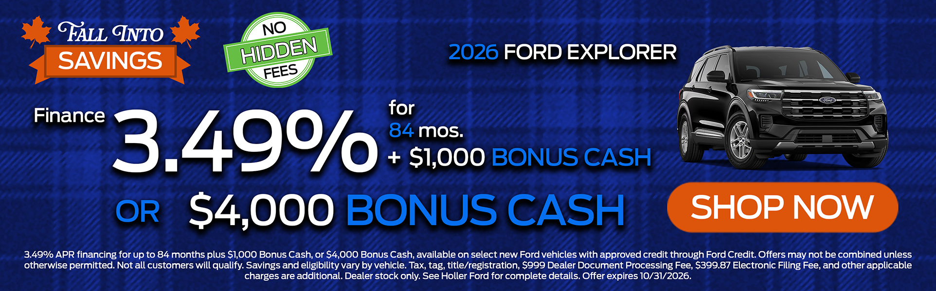 2026 Ford Explorer Offer