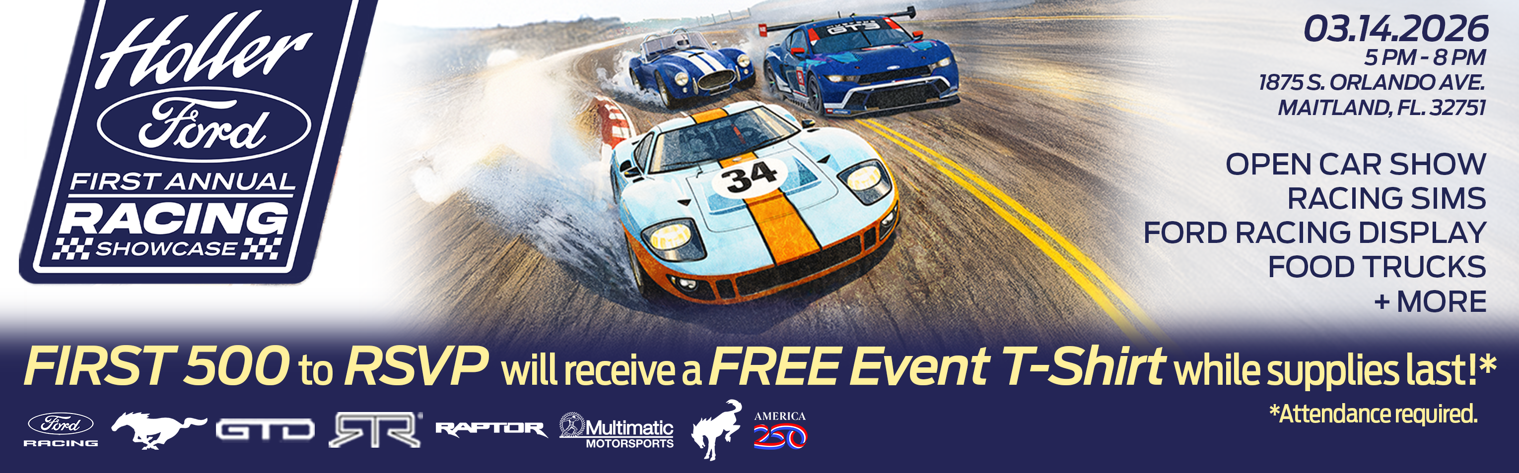 Holler Ford First Annual Racing Showcase banner