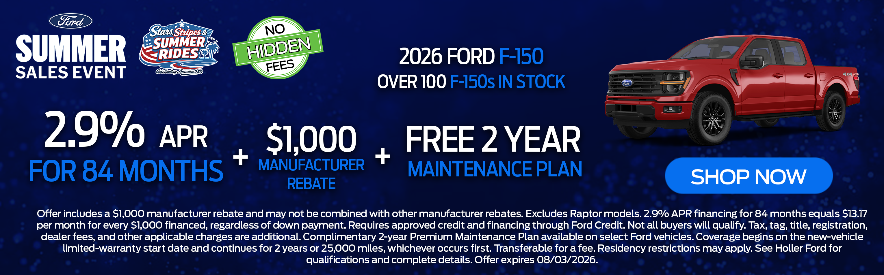 2026 Ford F-150 | 2.9% APR for 84 Months 