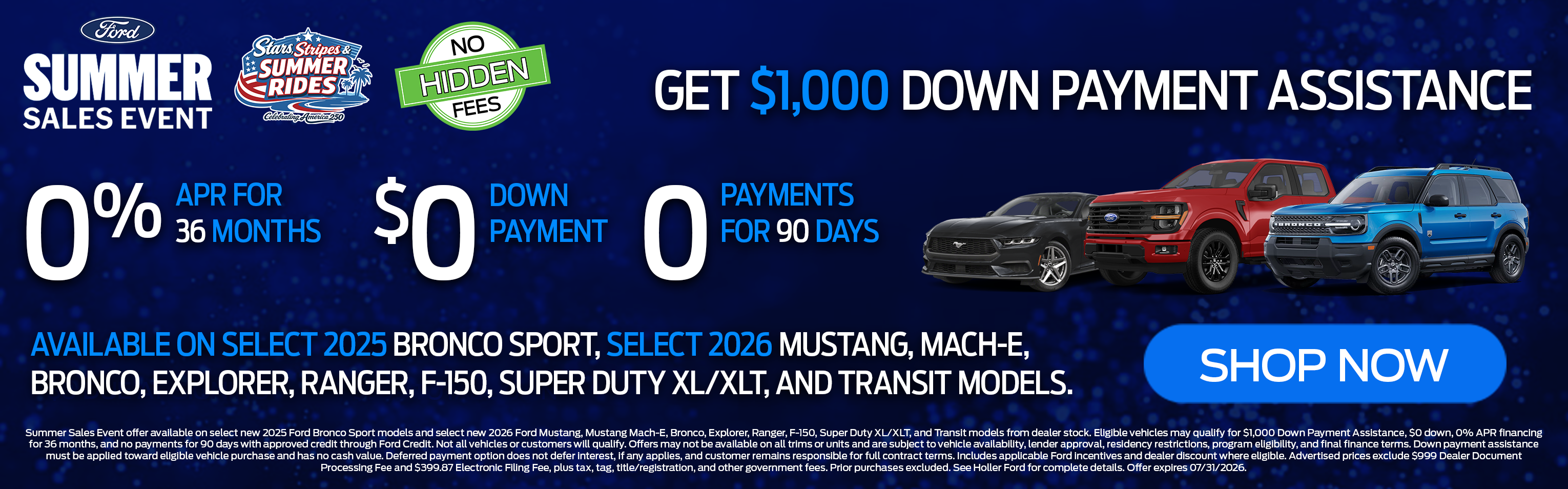 $1,000 Down Payment Assistance
