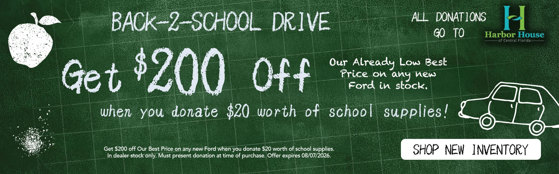 Back-2-School Drive | Get $200 Off