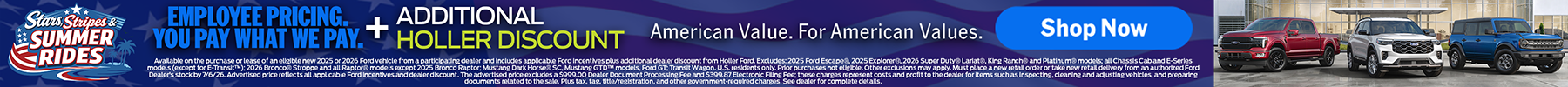Employee Pricing + Additional Holler Discount