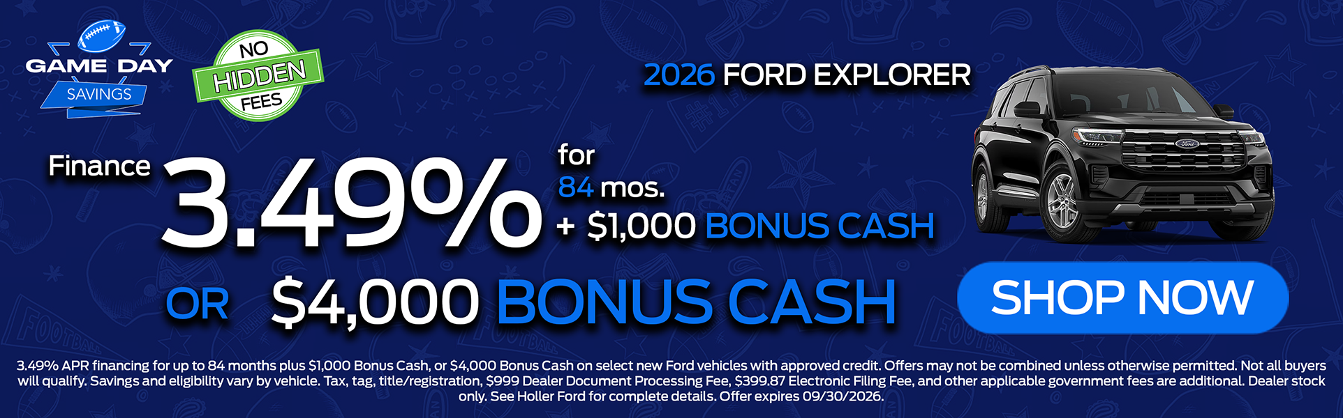 2026 Ford Explorer Finance Offer